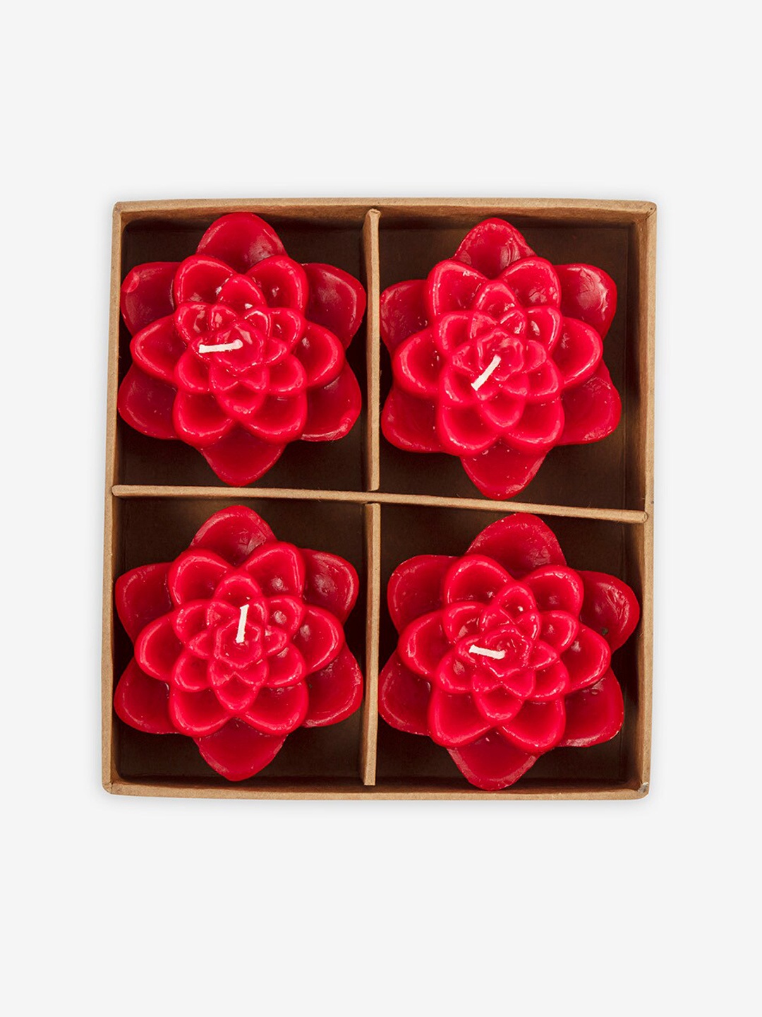

Fabindia Set of 4 Red Floating Candles