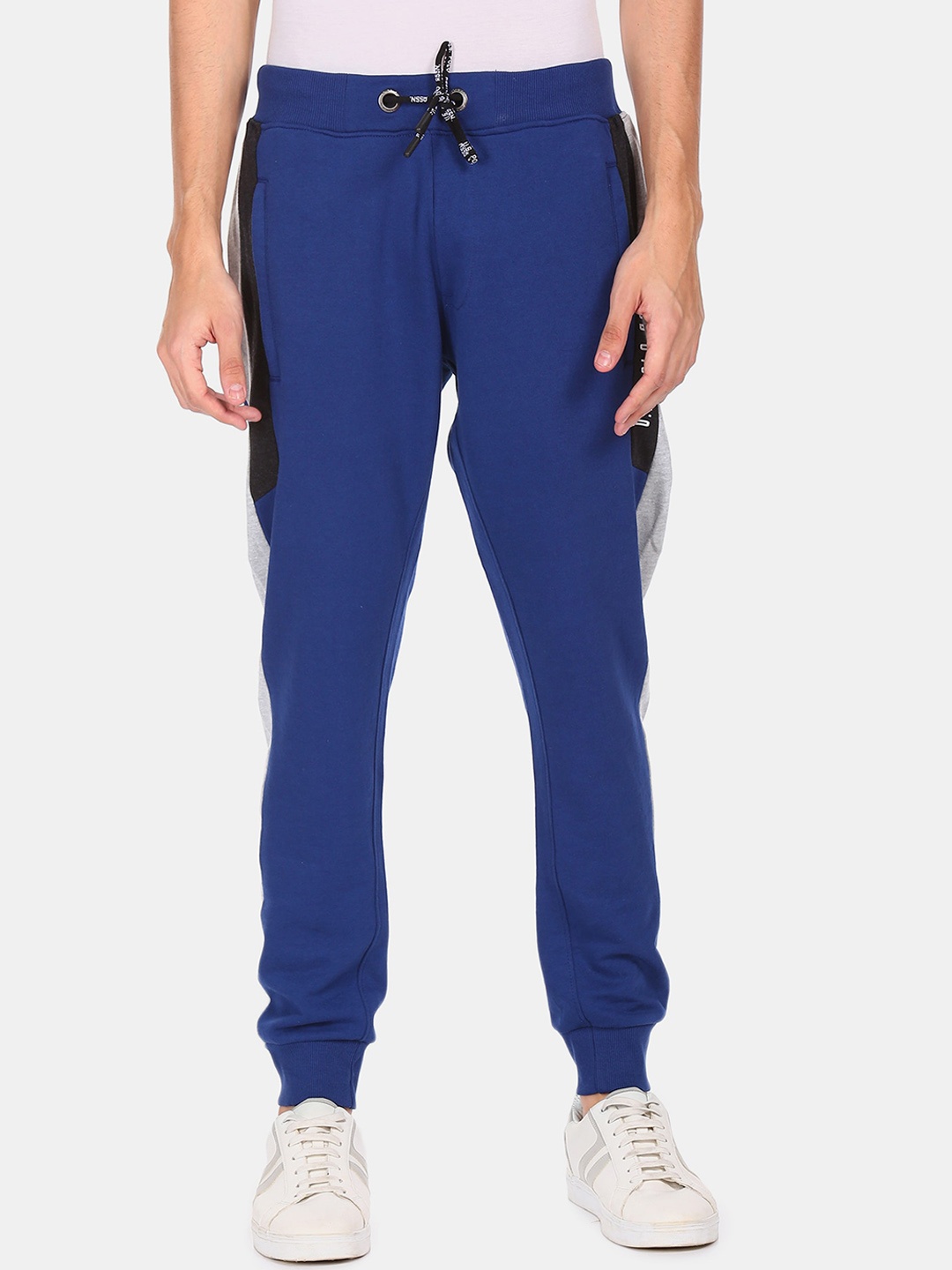 

U.S. Polo Assn. Denim Co. Men Blue & Grey Straight-Fit Joggers