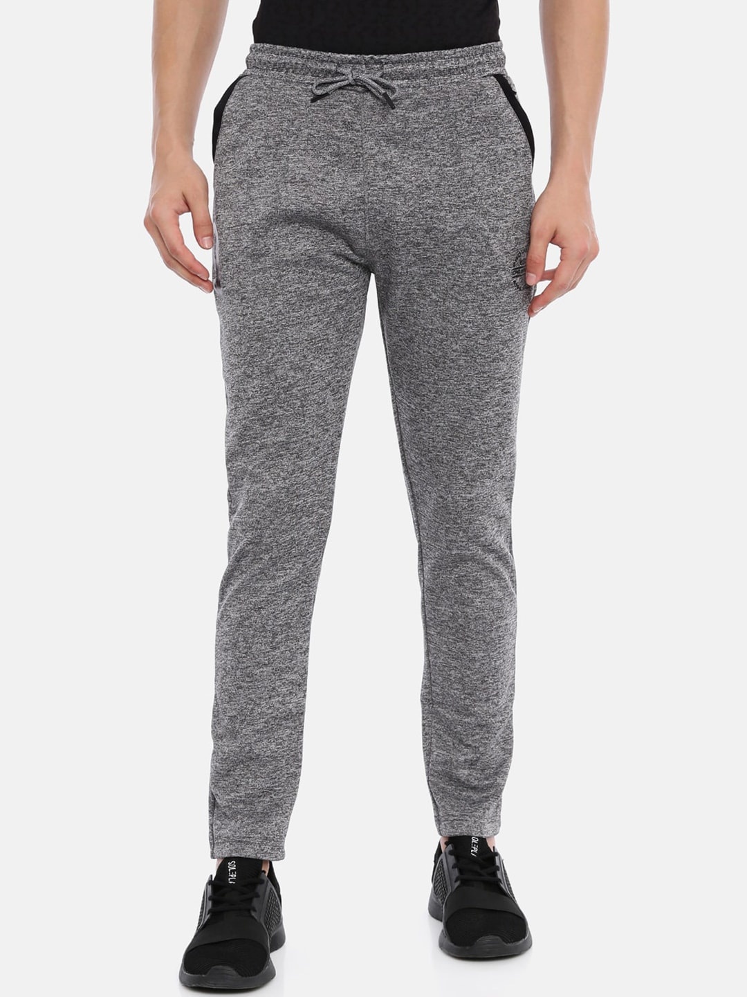

Proline Men Grey Self-Design Cotton Track Pants