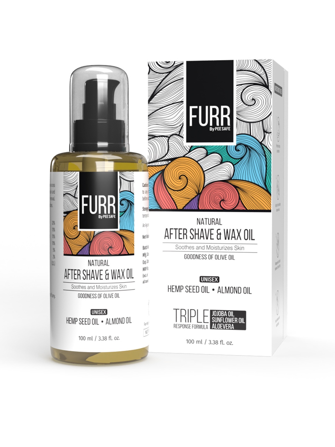 

PEESAFE FURR Natural After Shave & Wax Oil-100 ml, White