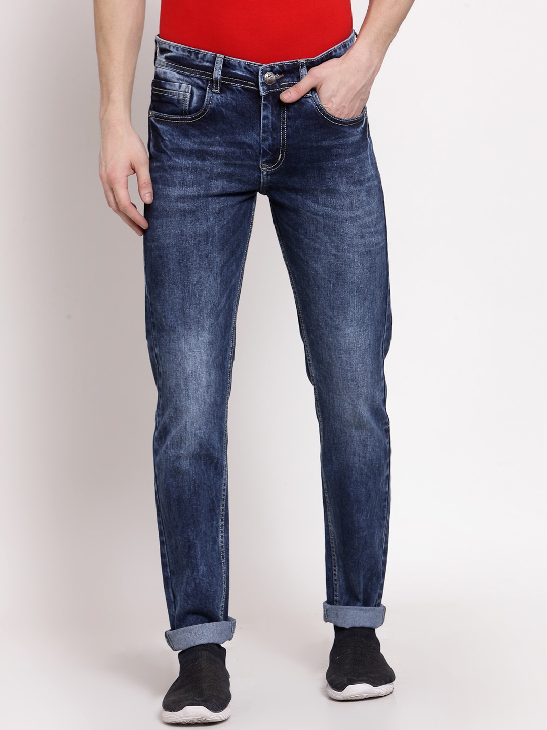 

FEVER Men Blue Slim Fit Light Fade Stretchable Jeans