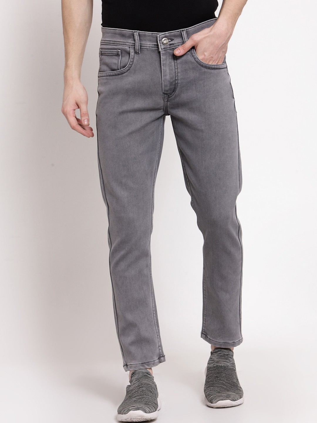 

FEVER Men Grey Slim Fit Clean Look Stretchable Jeans
