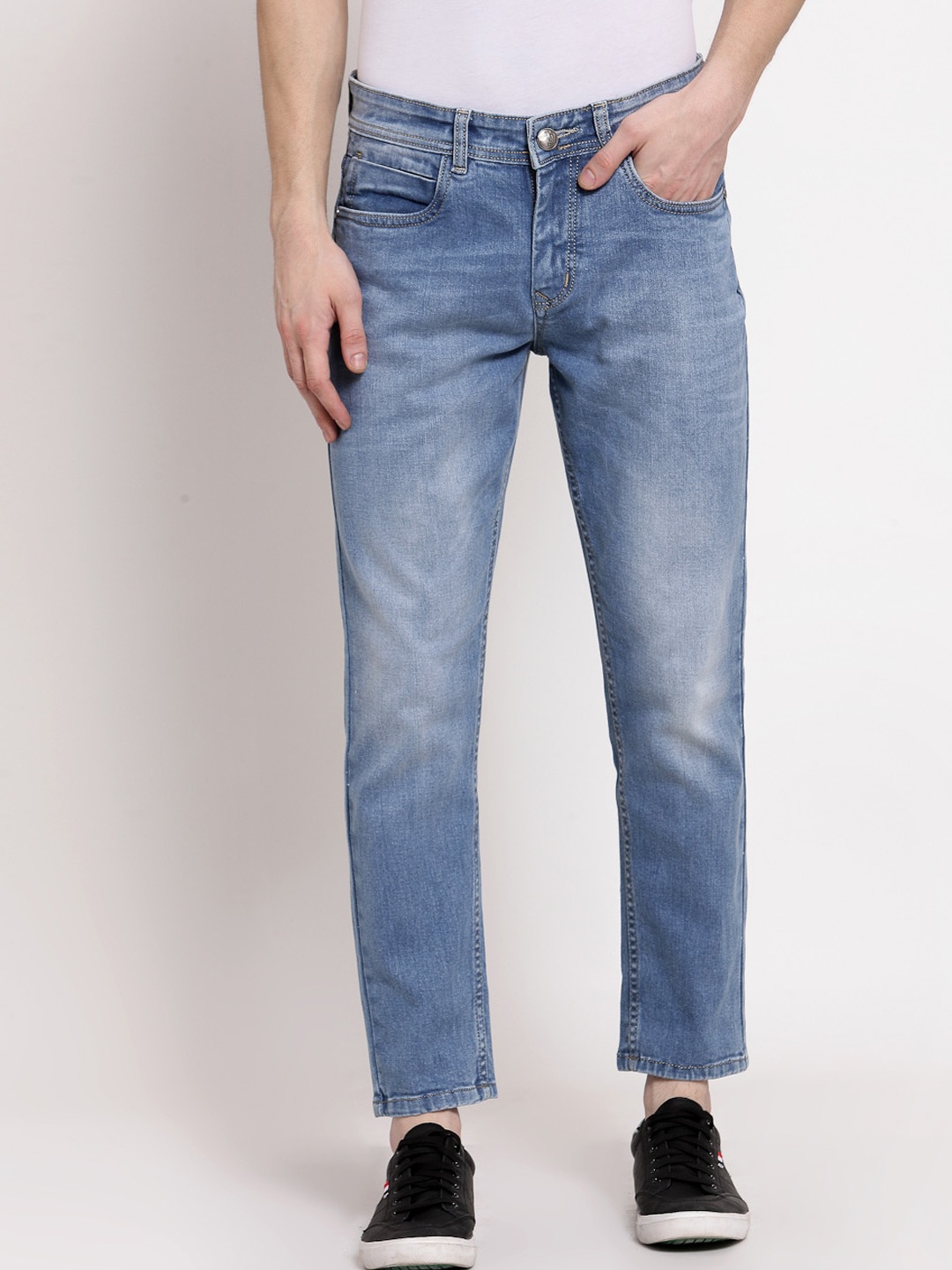 

FEVER Men Blue Slim Fit Heavy Fade Stretchable Jeans