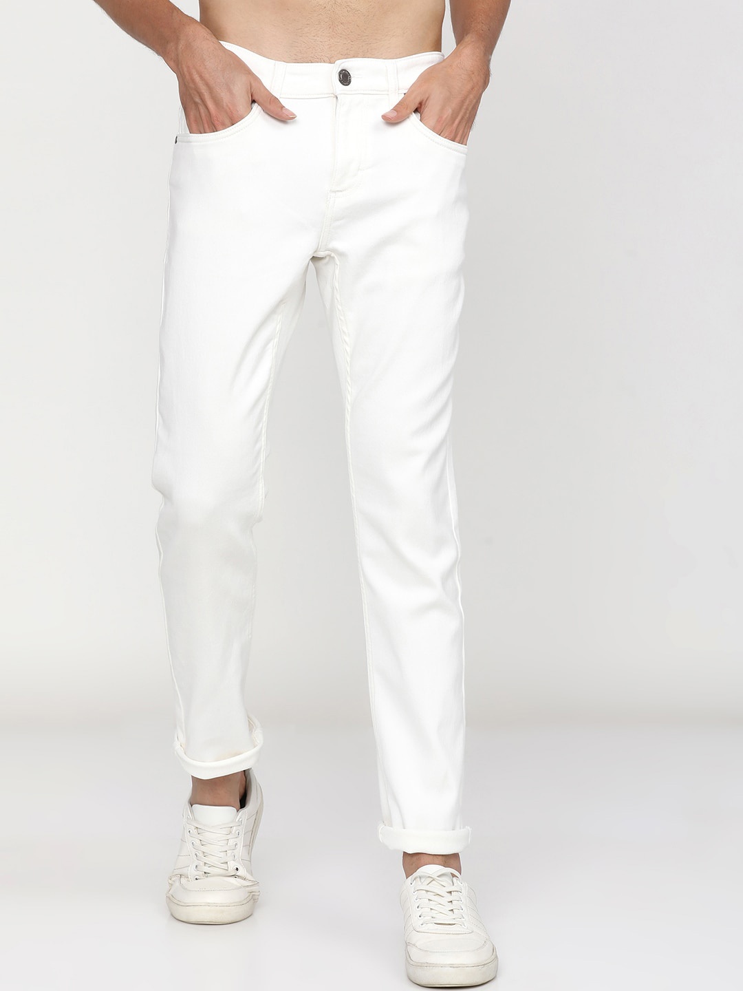 

HIGHLANDER Men White Slim Fit Stretchable Jeans