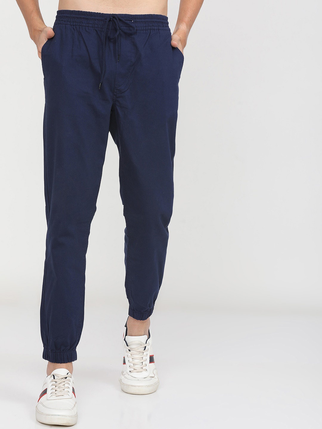 

HIGHLANDER Men Blue Slim Fit Joggers Trousers