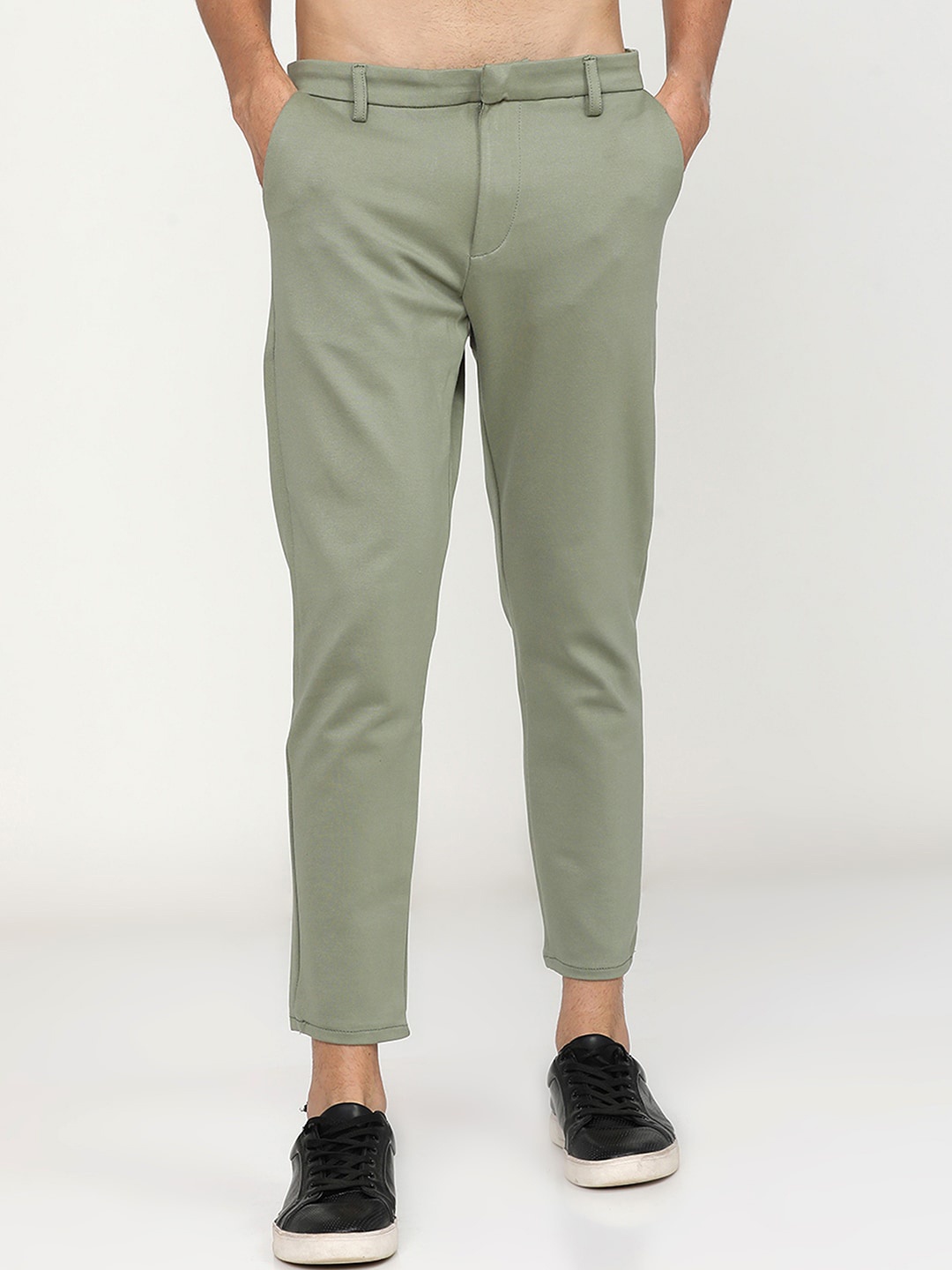 

HIGHLANDER Men Green Slim Fit Trousers