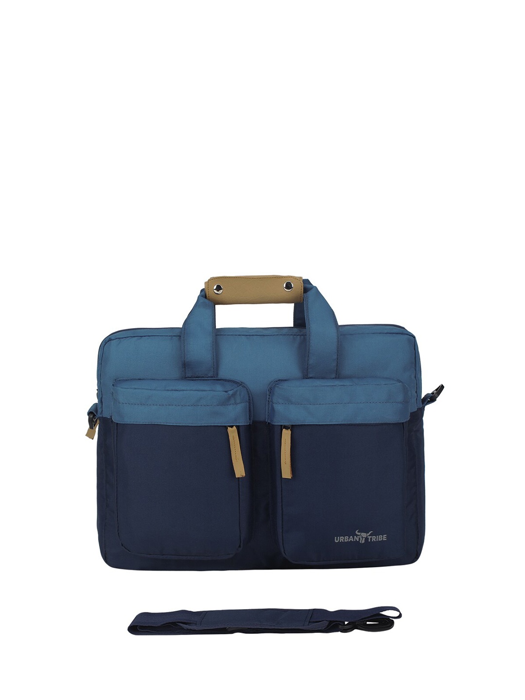 

URBAN TRIBE Unisex Blue & Navy Blue Colourblocked 15.6 Inch Laptop Bag