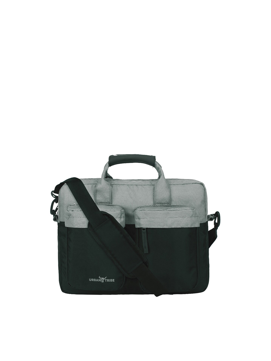 

URBAN TRIBE Unisex Grey & Black Colourblocked Laptop Bag