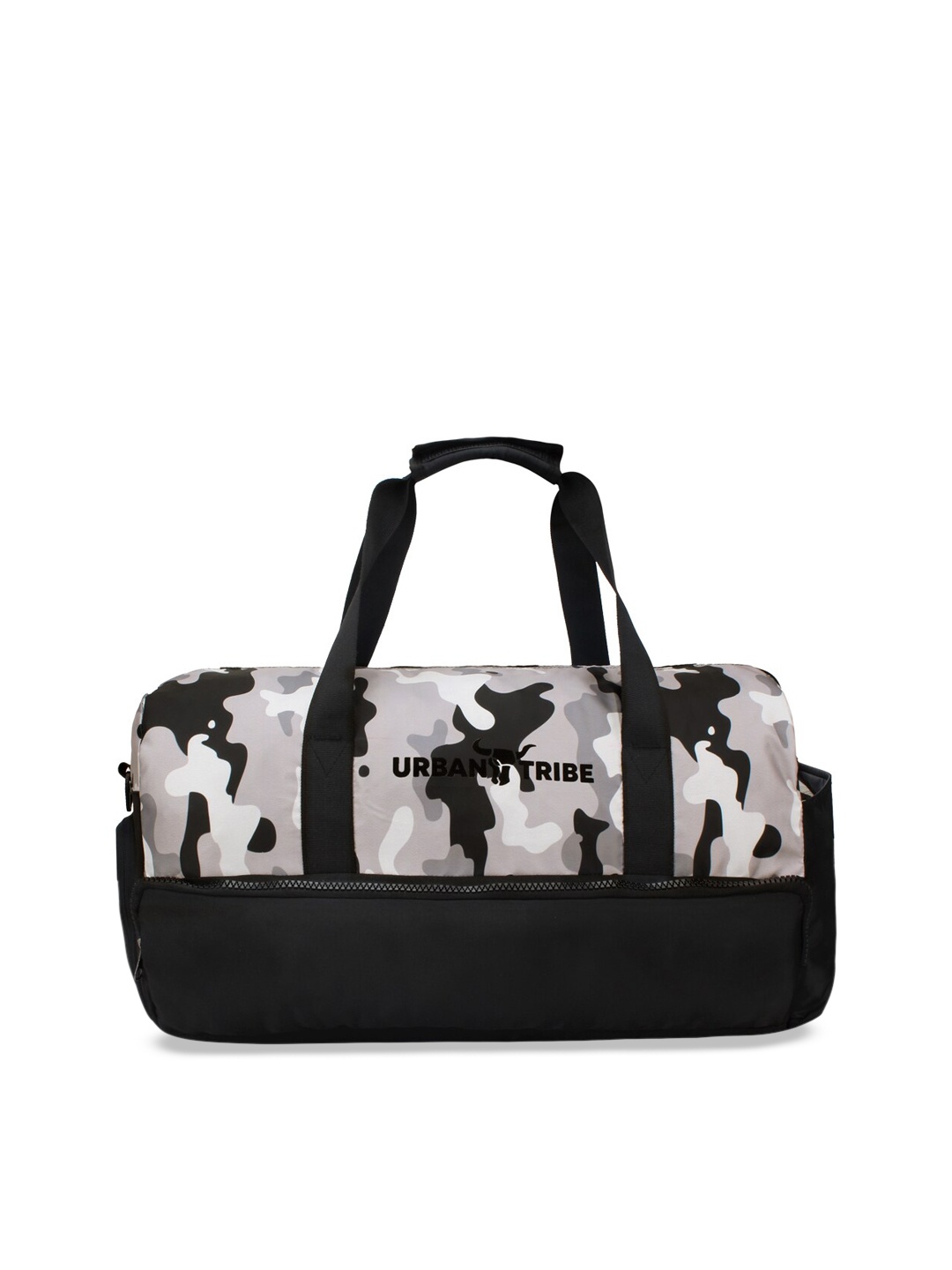 

URBAN TRIBE Grey & Black Camouflage Printed Travel Duffel Bag