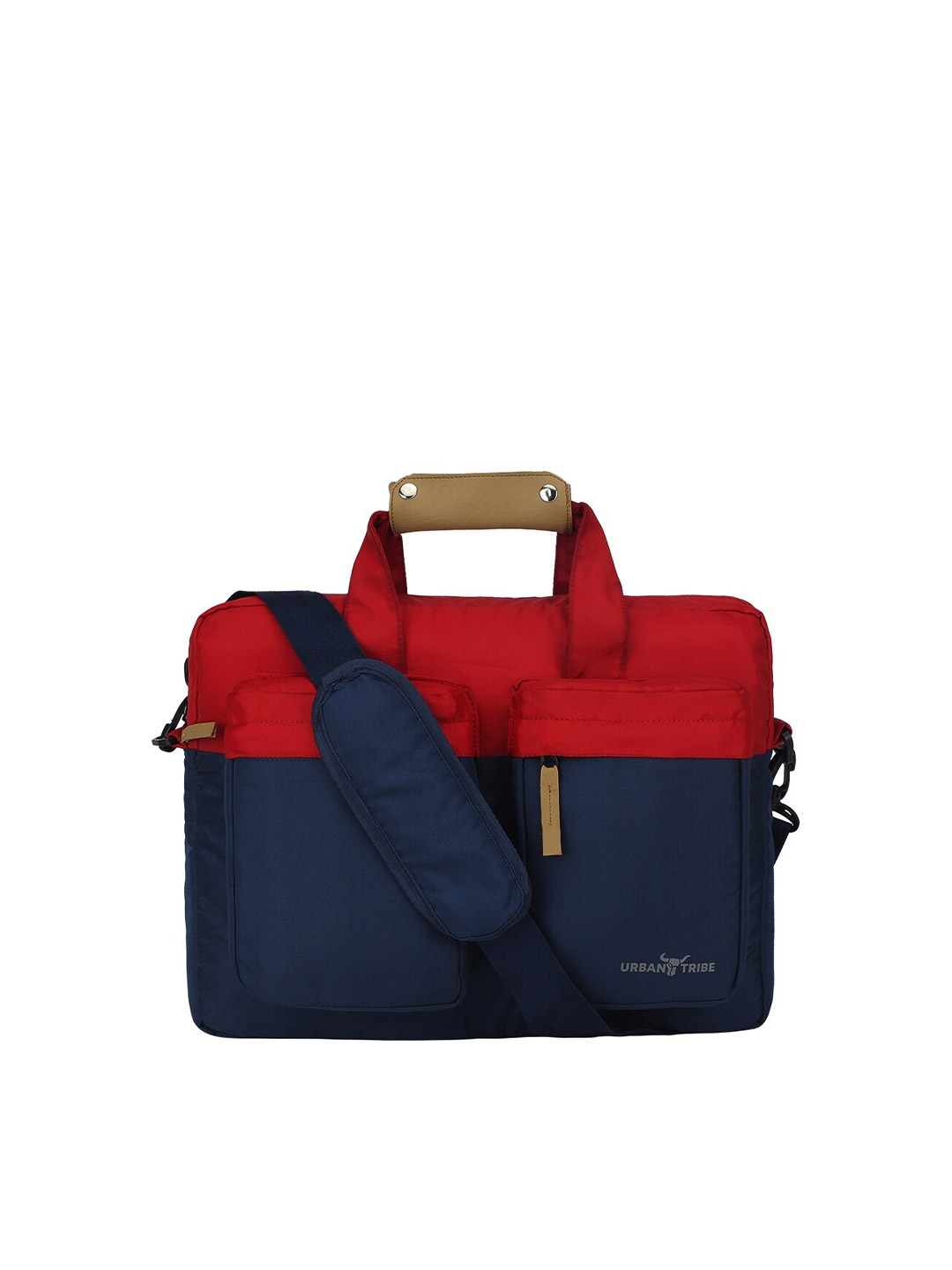 

URBAN TRIBE Unisex Red & Blue Colourblocked Messenger Bag