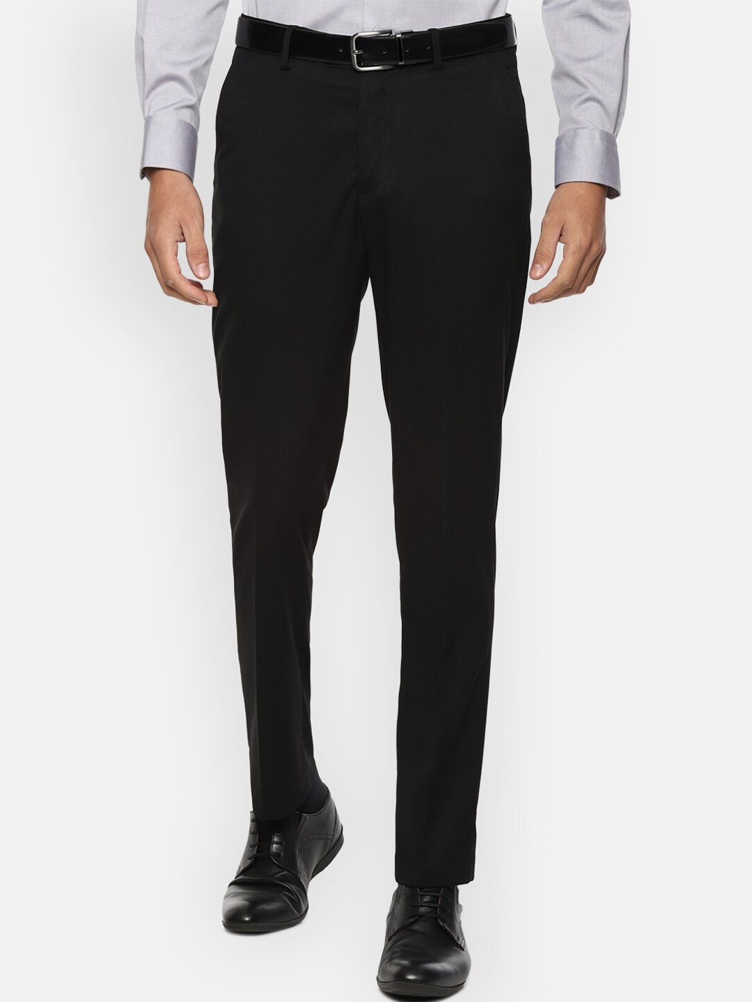 

Louis Philippe Men Black Slim Fit Formal Trousers