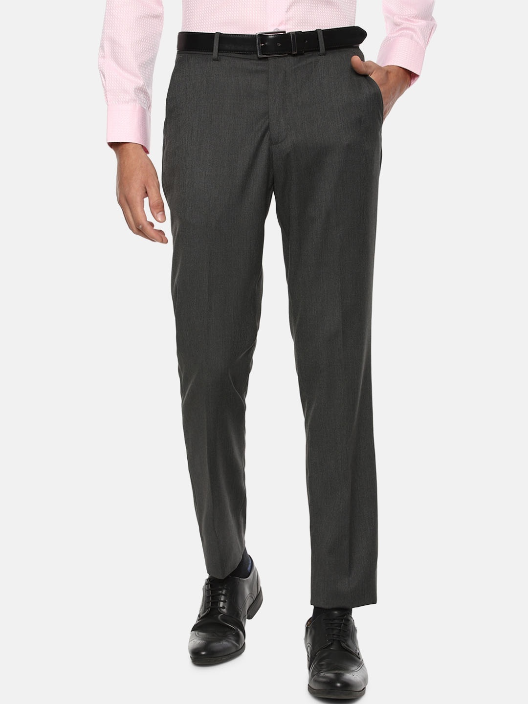 

Louis Philippe Men Grey Slim Fit Formal Trousers