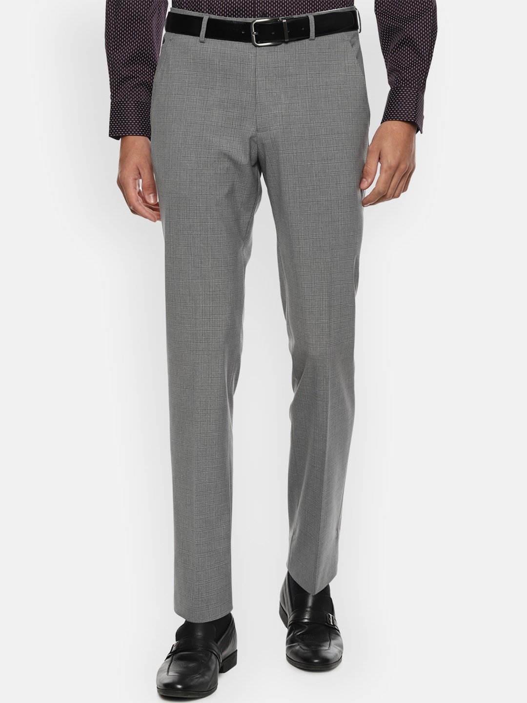 

Louis Philippe Men Grey Slim Fit Formal Trousers
