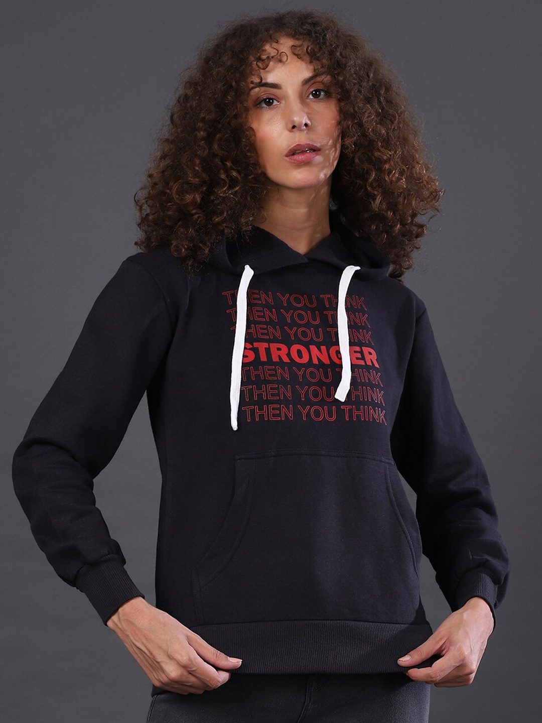 

Campus Sutra Women Black & Red Printed Sweatshirt