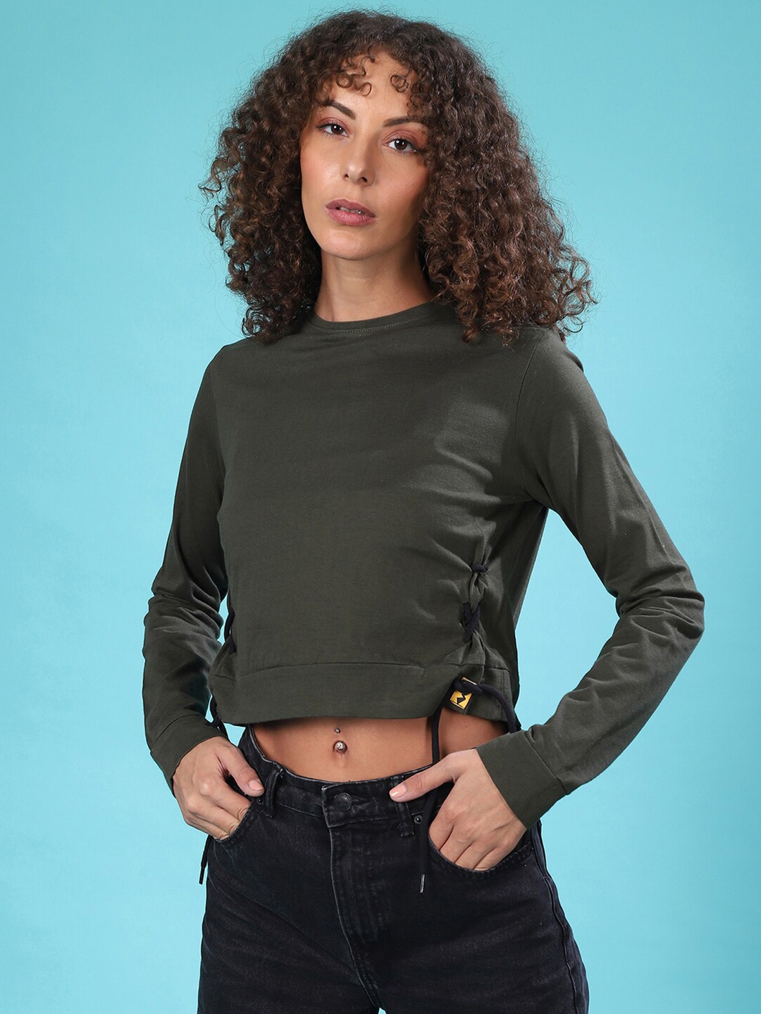 

Campus Sutra Women Green Casual Top