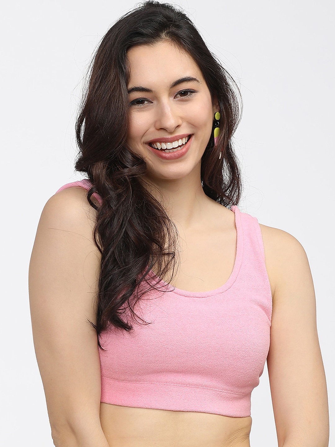 

Tokyo Talkies Pink Bralette Crop Top