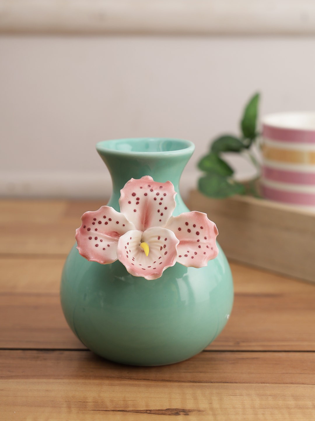 

TAYHAA Sea Green Ceramic Flower Vase