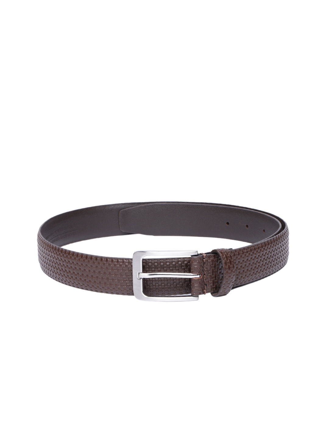 

Van Heusen Men Brown Textured Leather Belt
