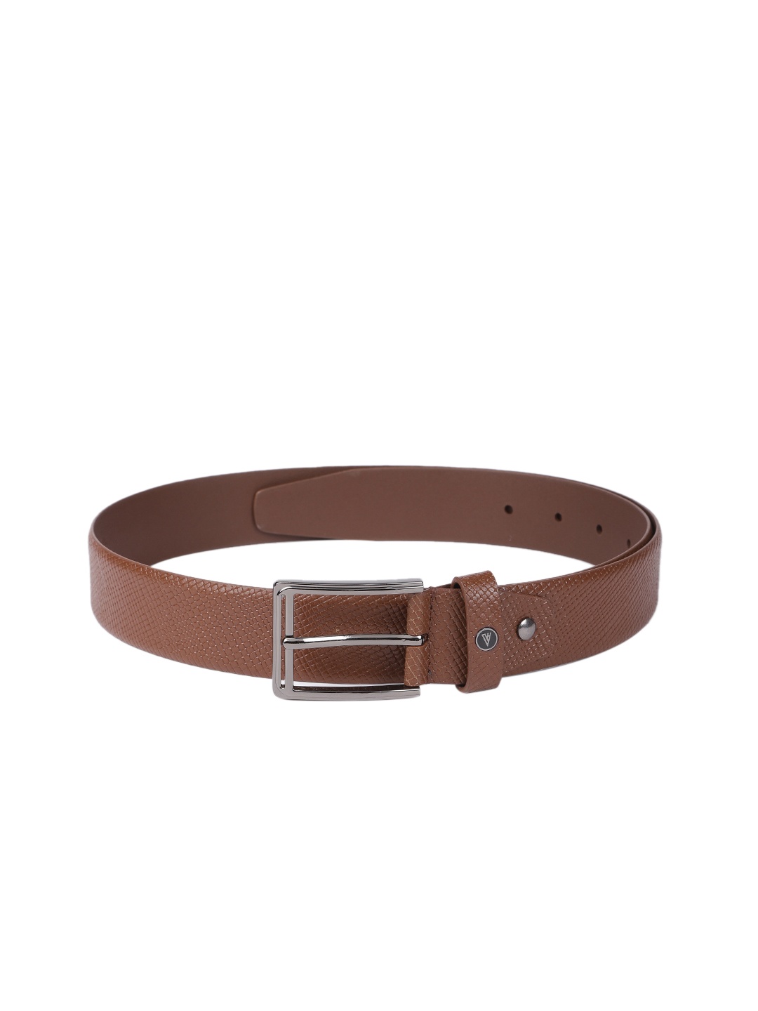 

Van Heusen Men Brown Textured Leather Formal Belt