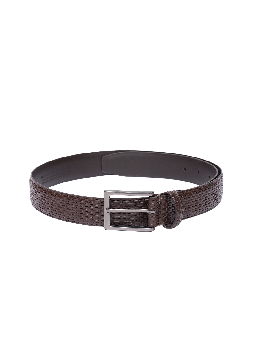 

Van Heusen Men Brown Textured Leather Belt