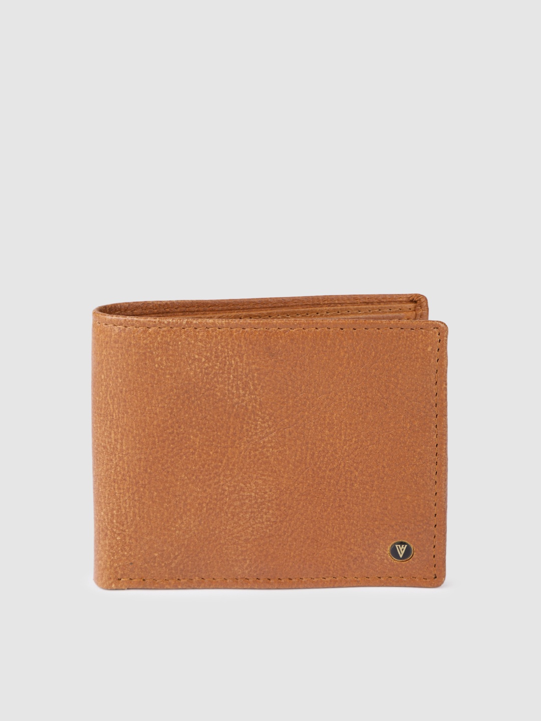 

Van Heusen Men Brown Textured Leather Two Fold Wallet