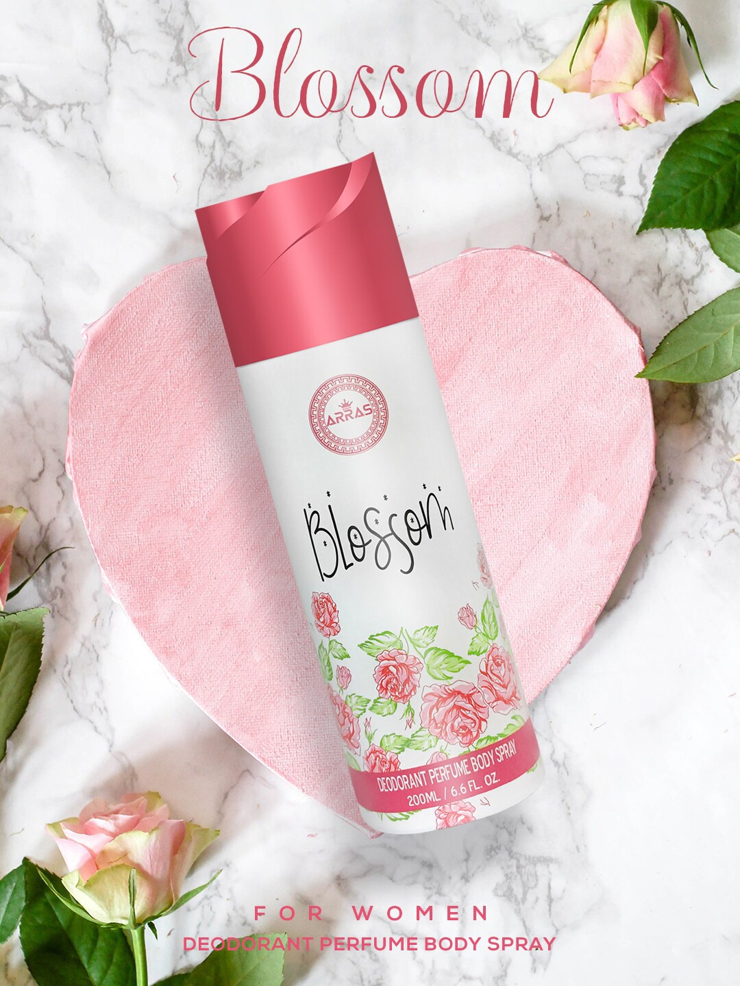 

Arras Blossom Deodorant Perfum Body Spray - 200 ml, Pink