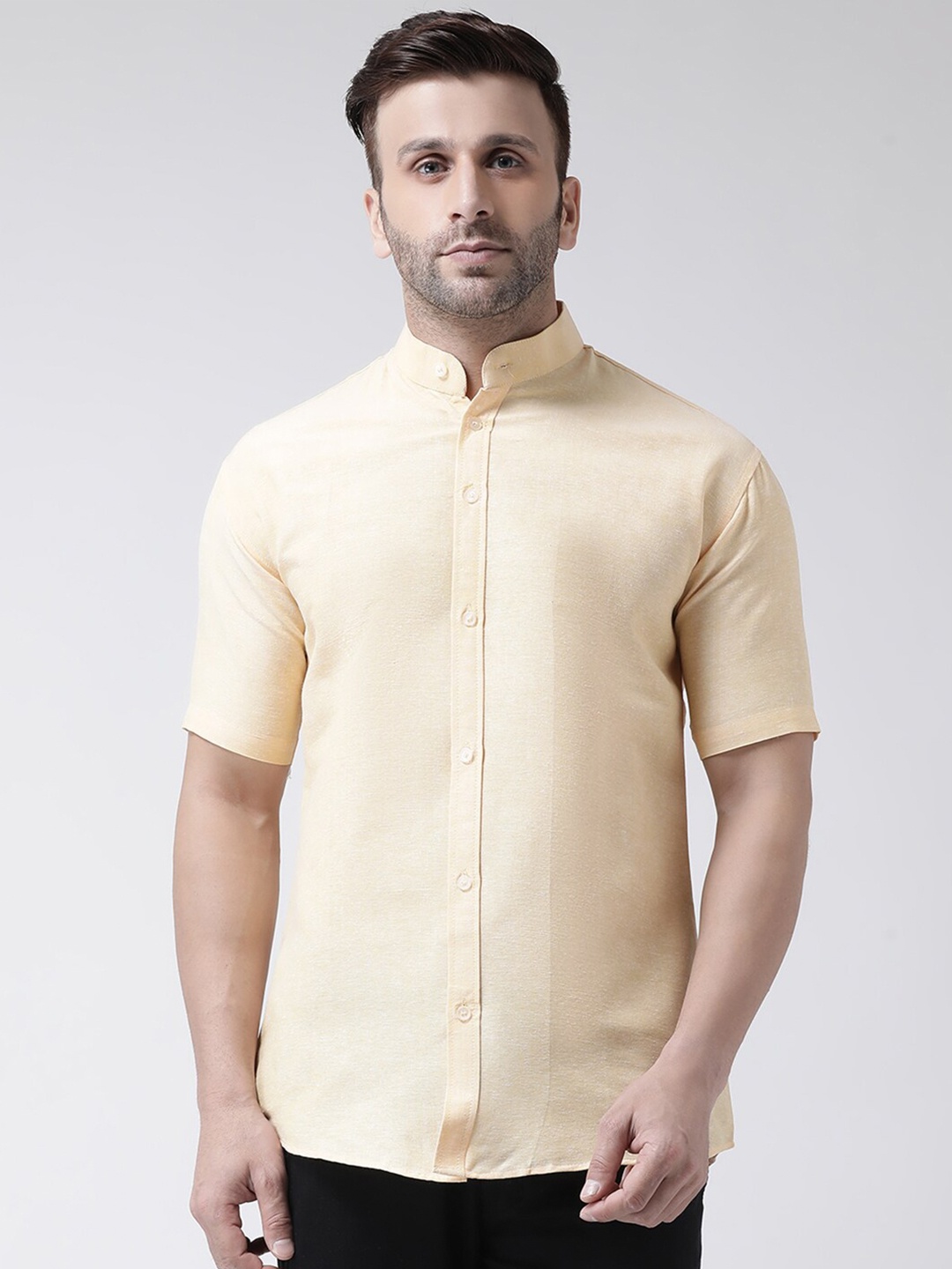 

KHADIO Men Beige Opaque Casual Shirt
