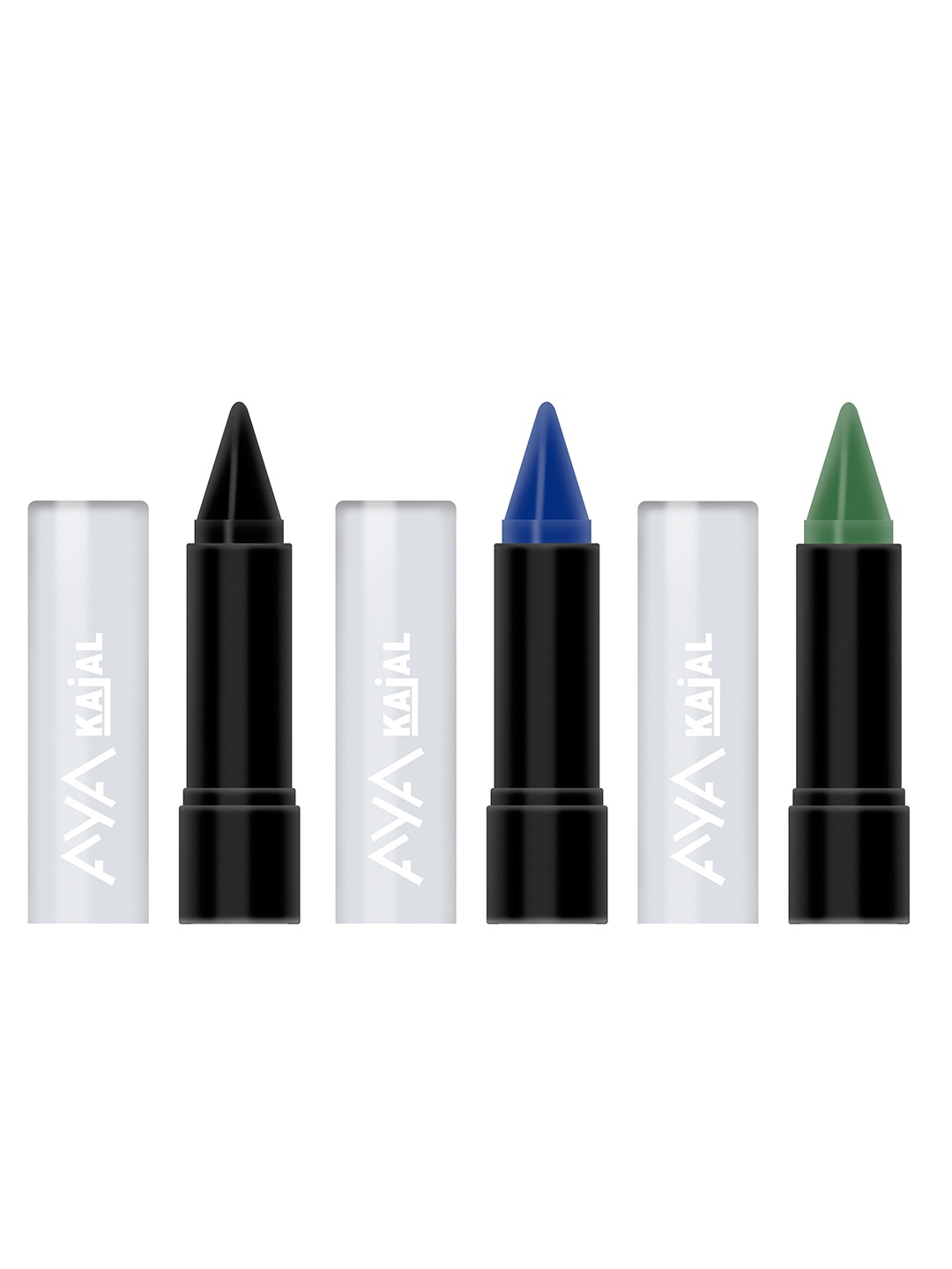 

AYA Set of 3 Kajal - Black, Green and Blue