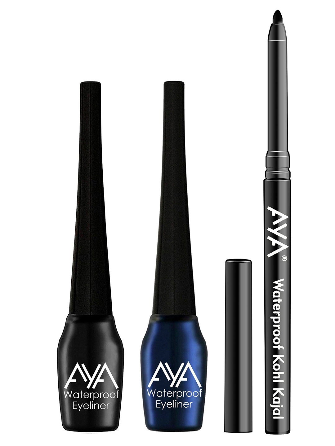 

AYA Set of 2 Waterproof Liquid Eyeliner & Kajal, Multi