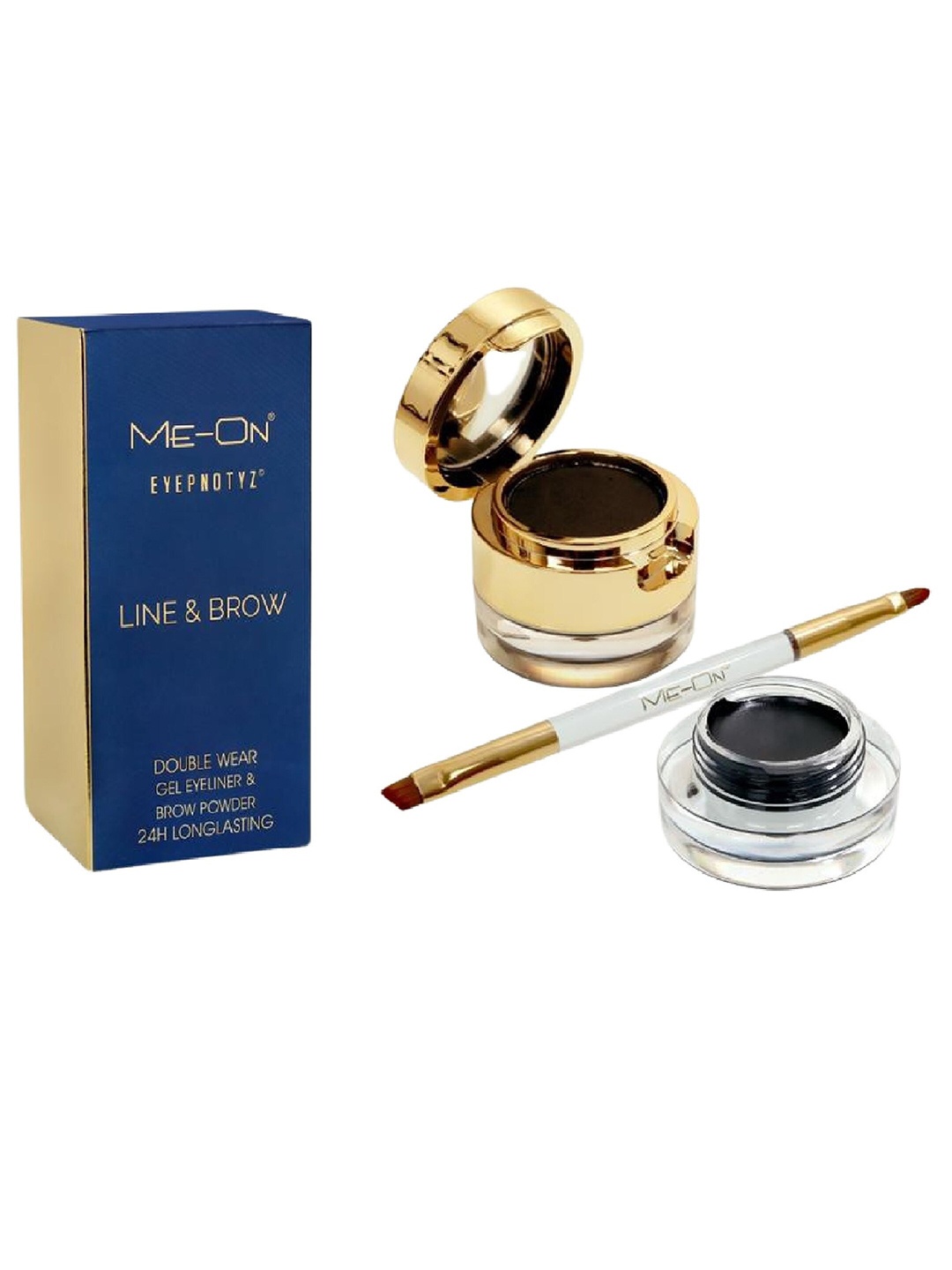

ME-ON Line & Brow Double Wear Gel Eyeliner & Brow Powder - Black