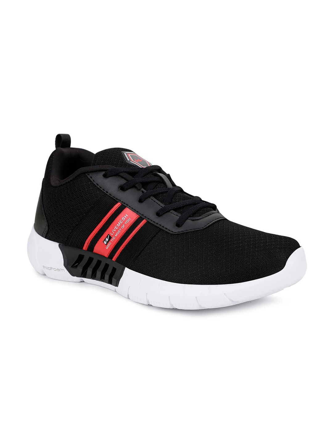 

Campus Men Black Mesh Running Shoes