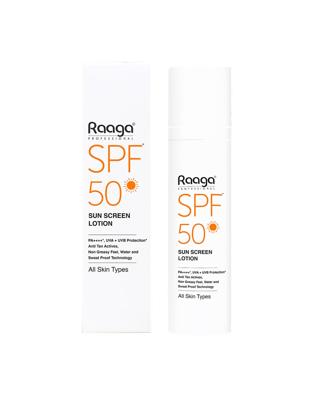 

Raaga Professional Liquid Sunscreen SPF 50 for All Skin Types, 55 ml, White