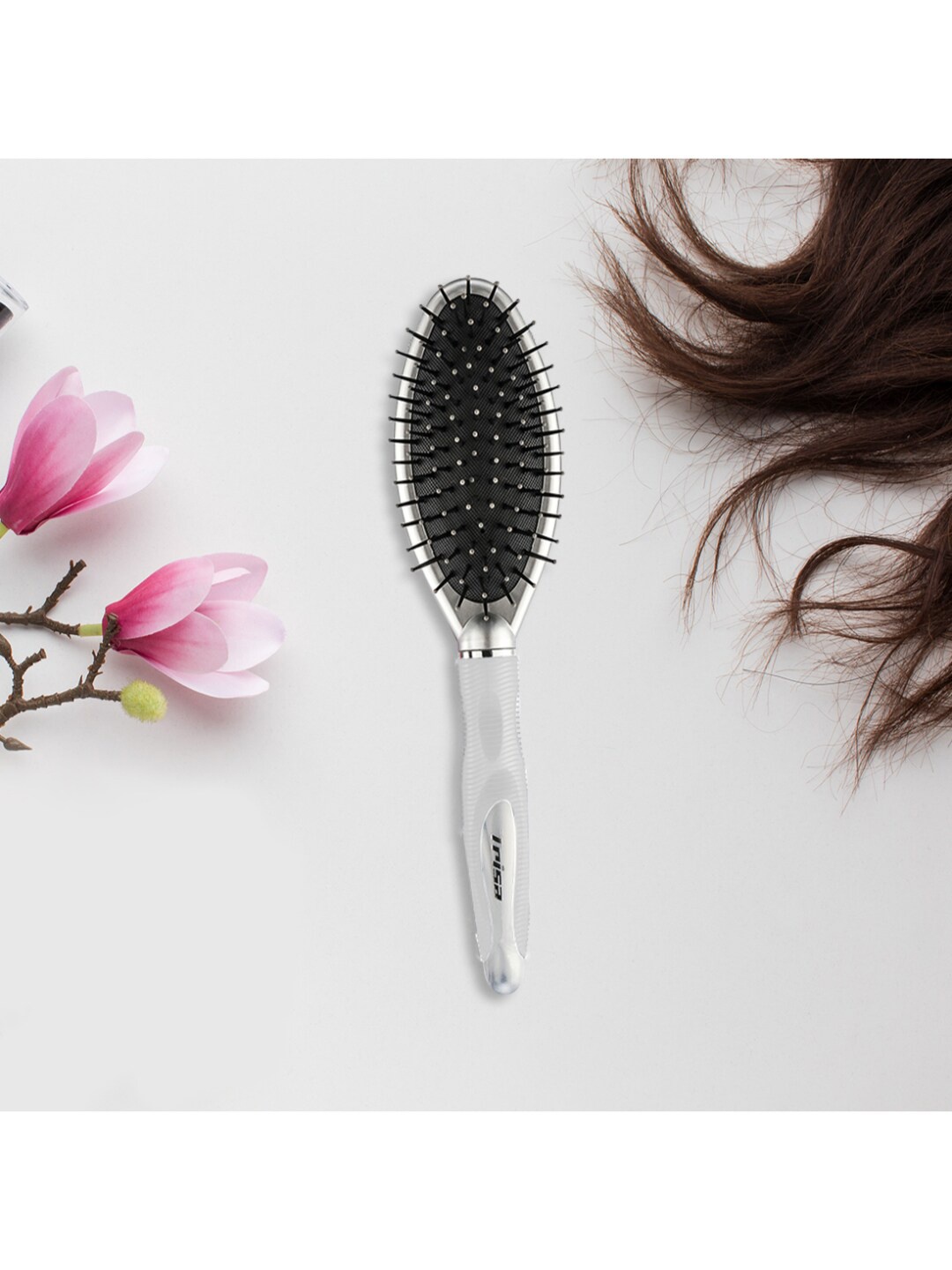 

Trisa White Soft Bristles Hair Brush