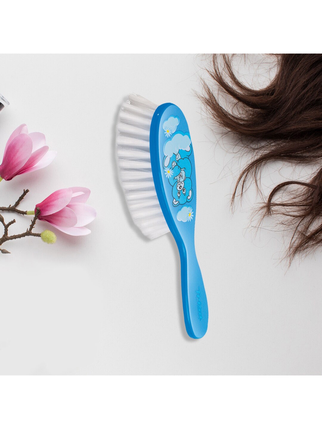 Trisa Blue Hair Brush with Soft Bristles