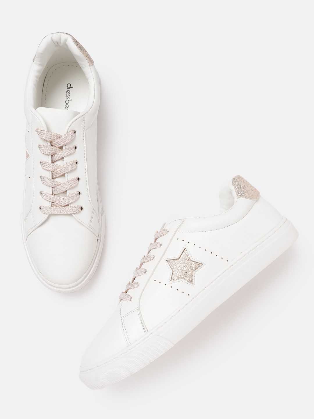 

DressBerry Women White Solid Sneakers