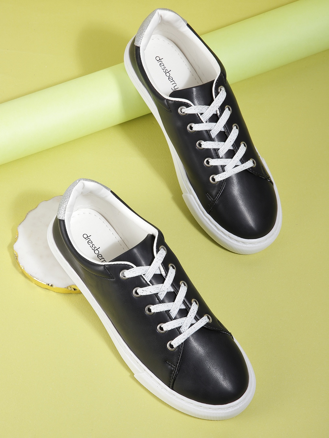 

DressBerry Women Black Solid Sneakers