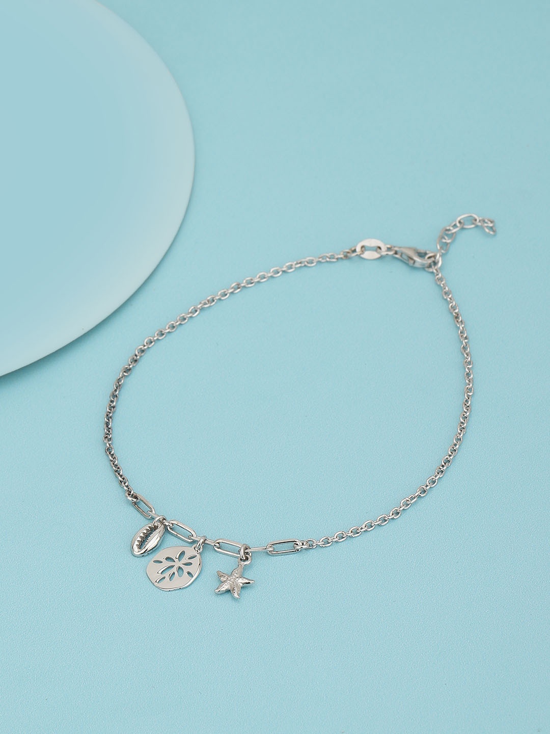 

VANBELLE Rhodium-Plated 925 Sterling Silver Anklet