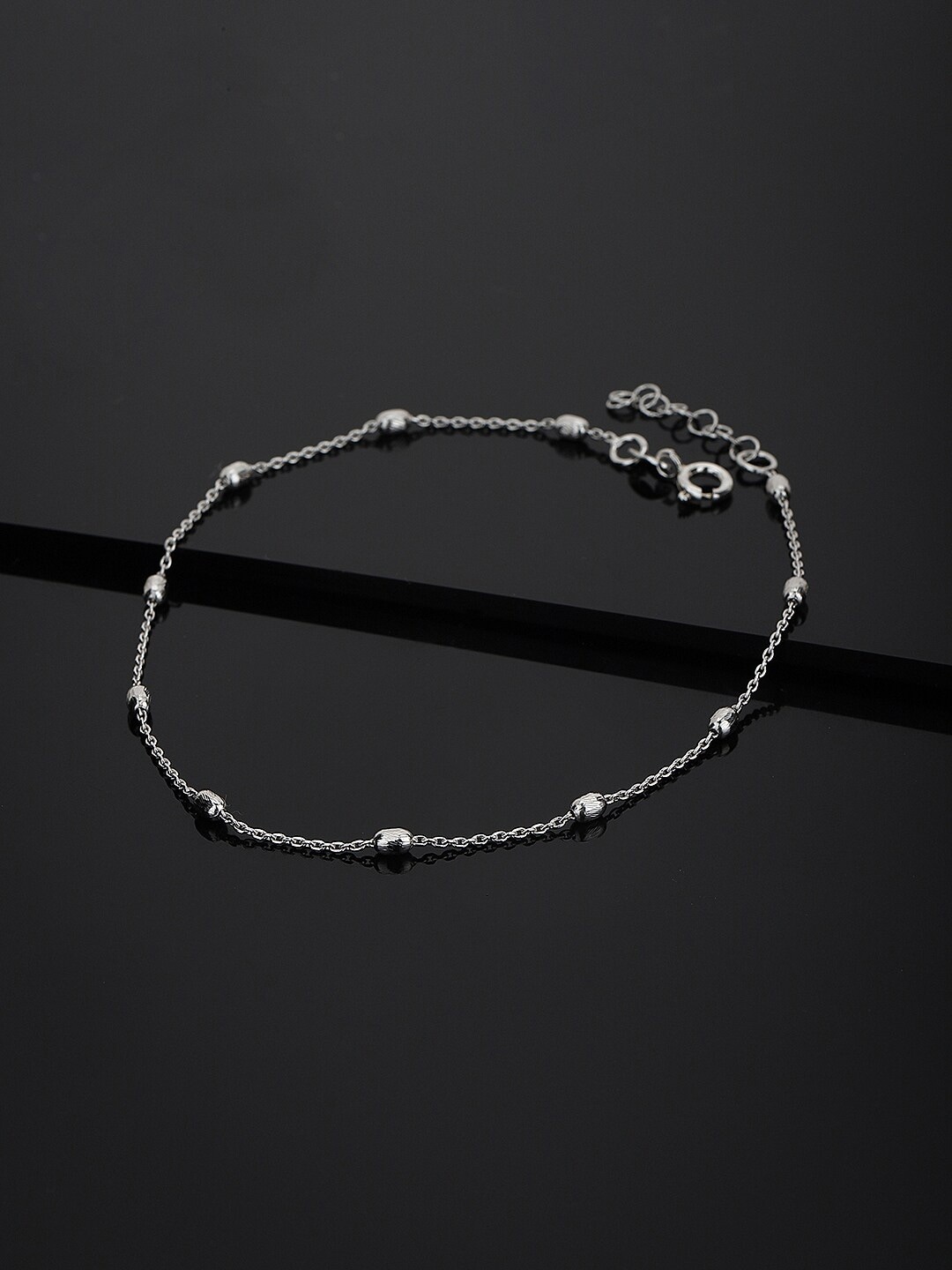 

VANBELLE Silver-Toned 925 Sterling Silver Rhodium-Plated Anklet