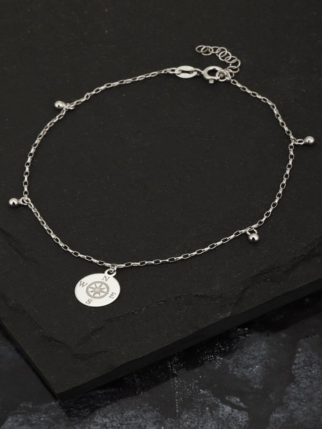 

VANBELLE Rhodium-Plated 925 Sterling Silver Anklet