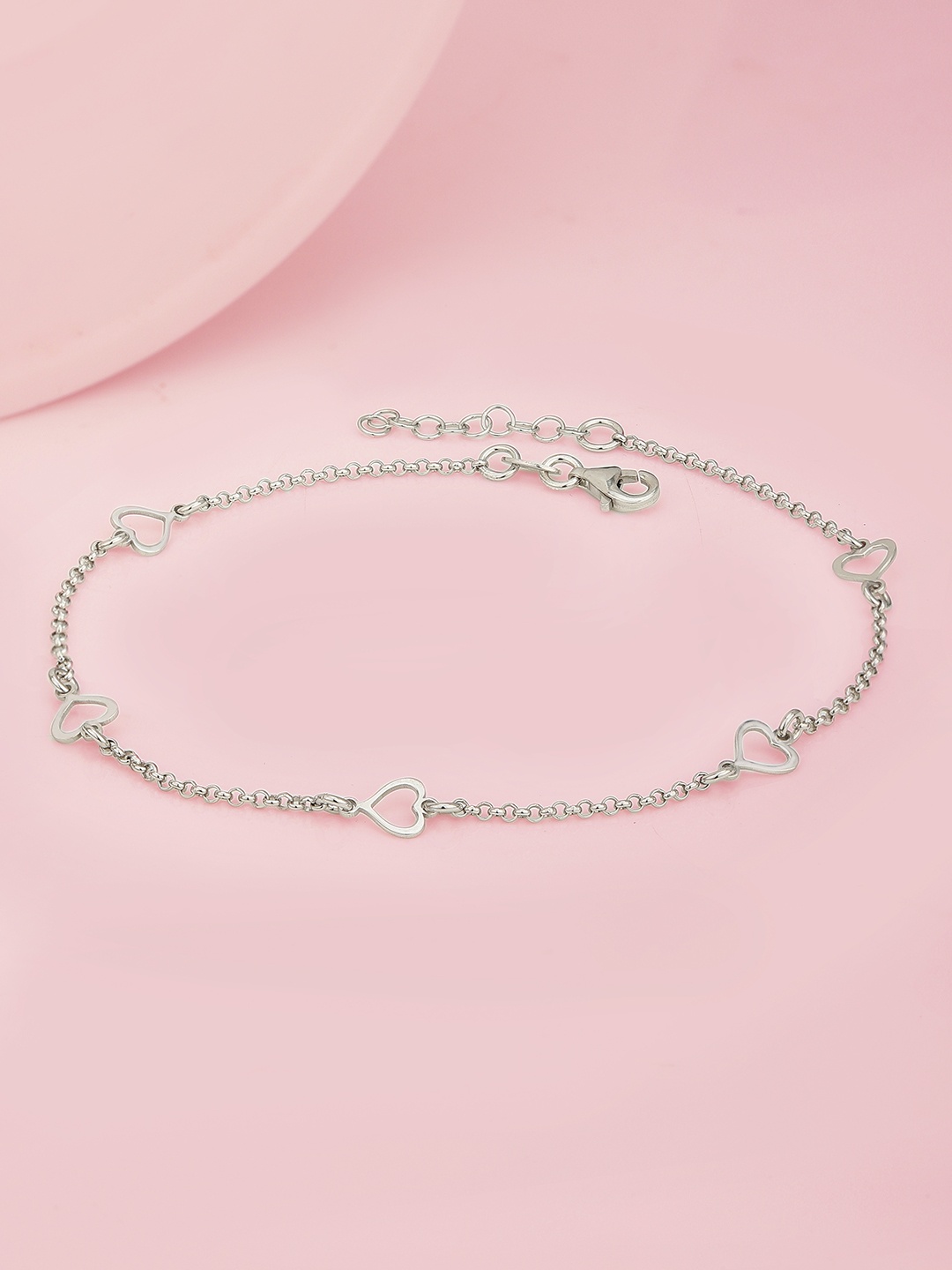

VANBELLE 925 Sterling Silver Rhodium-Plated Anklet