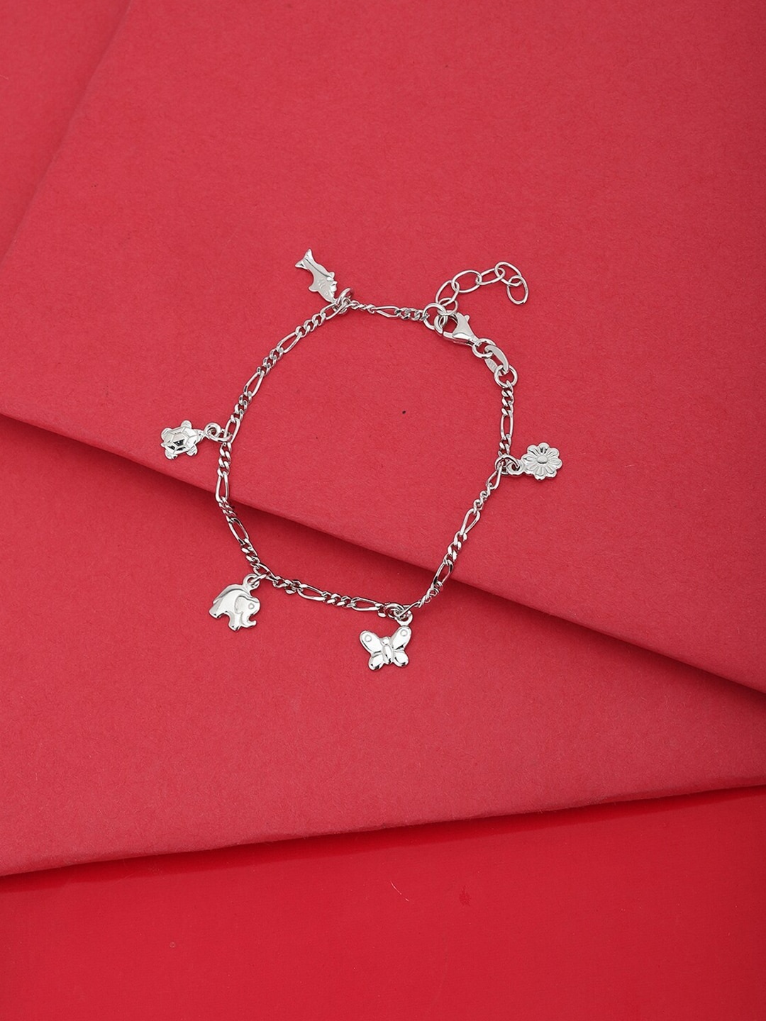

VANBELLE 925 Sterling Silver Rhodium-Plated Charm Bracelet