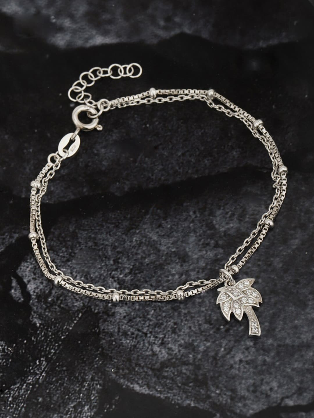 

VANBELLE Women 925 Sterling Silver Rhodium-Plated Wraparound Bracelet