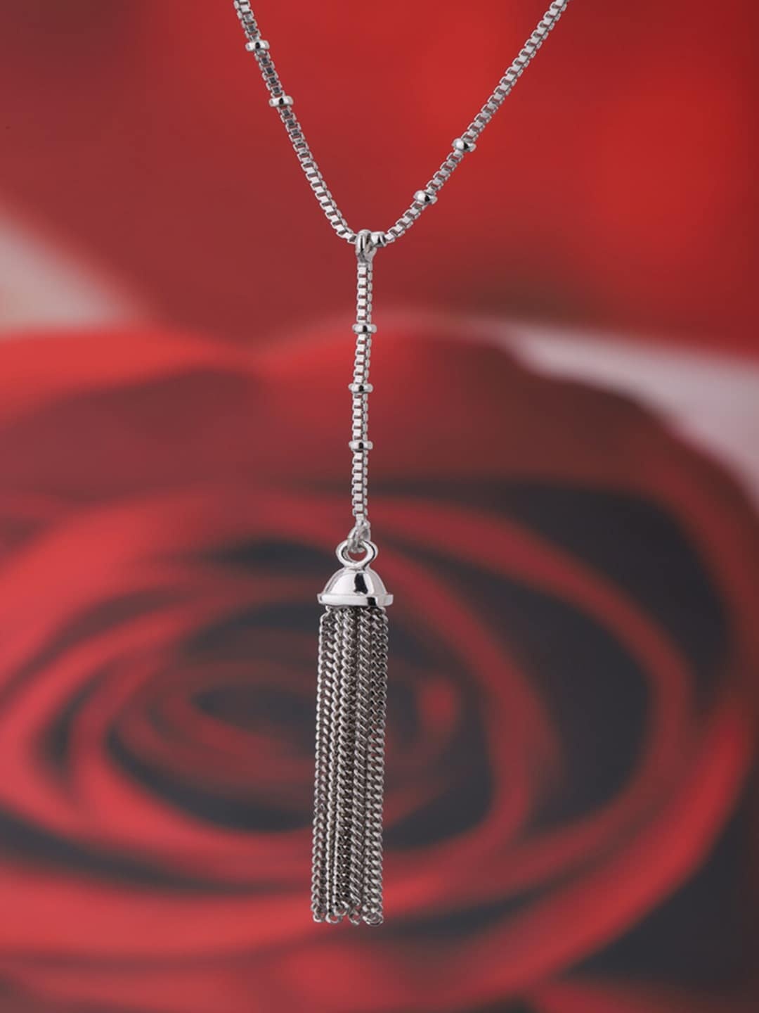

VANBELLE Silver-Toned 925 Sterling Silver Rhodium-Plated Handcrafted Necklace