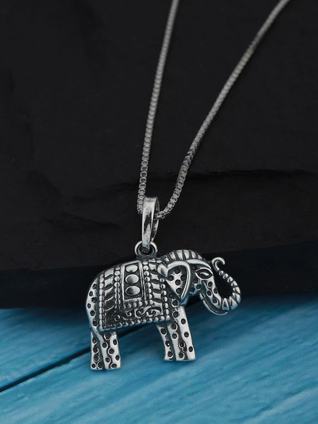 

VANBELLE 925 Sterling Silver Oxidised Necklace