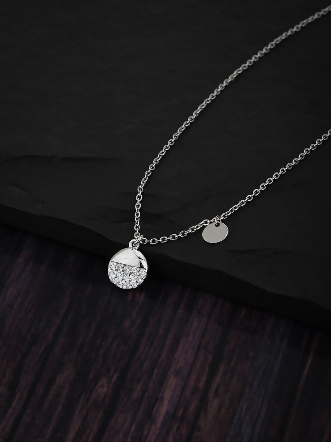 

VANBELLE 925 Sterling Silver & Rhodium-Plated Handcrafted Necklace