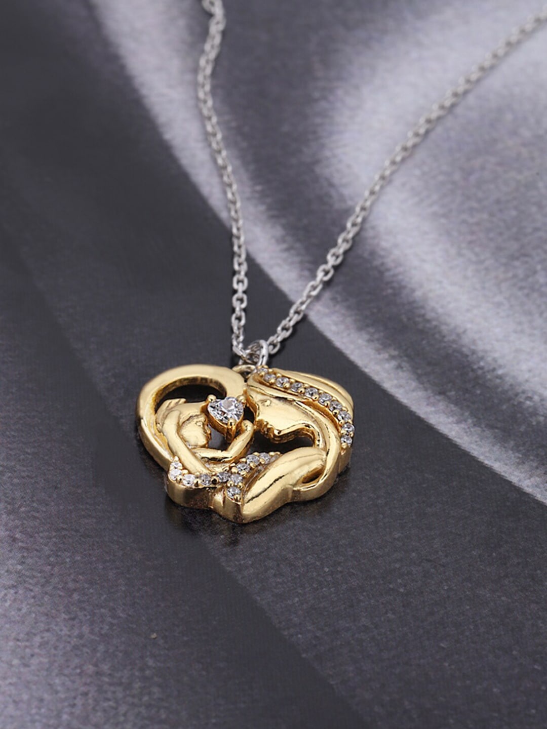 

VANBELLE Rhodium-Plated 925 Sterling Silver & Gold-Toned Handcrafted Necklace