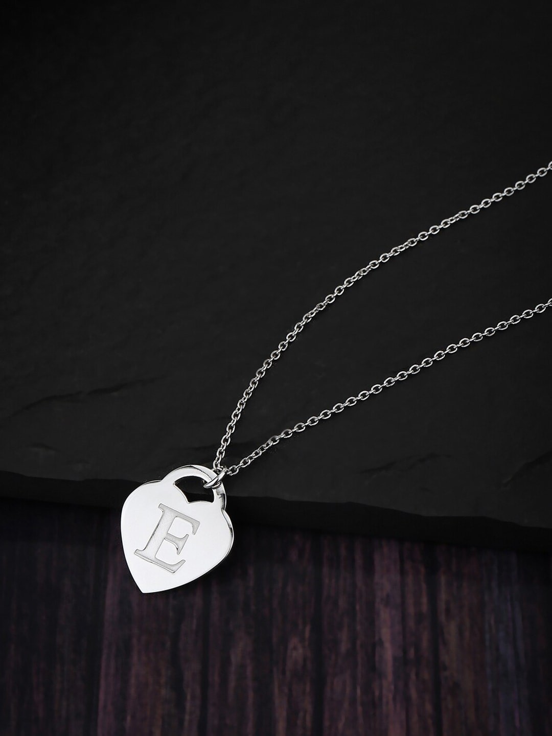 

VANBELLE 925 Sterling Silver Rhodium-Plated Alphabet Necklace