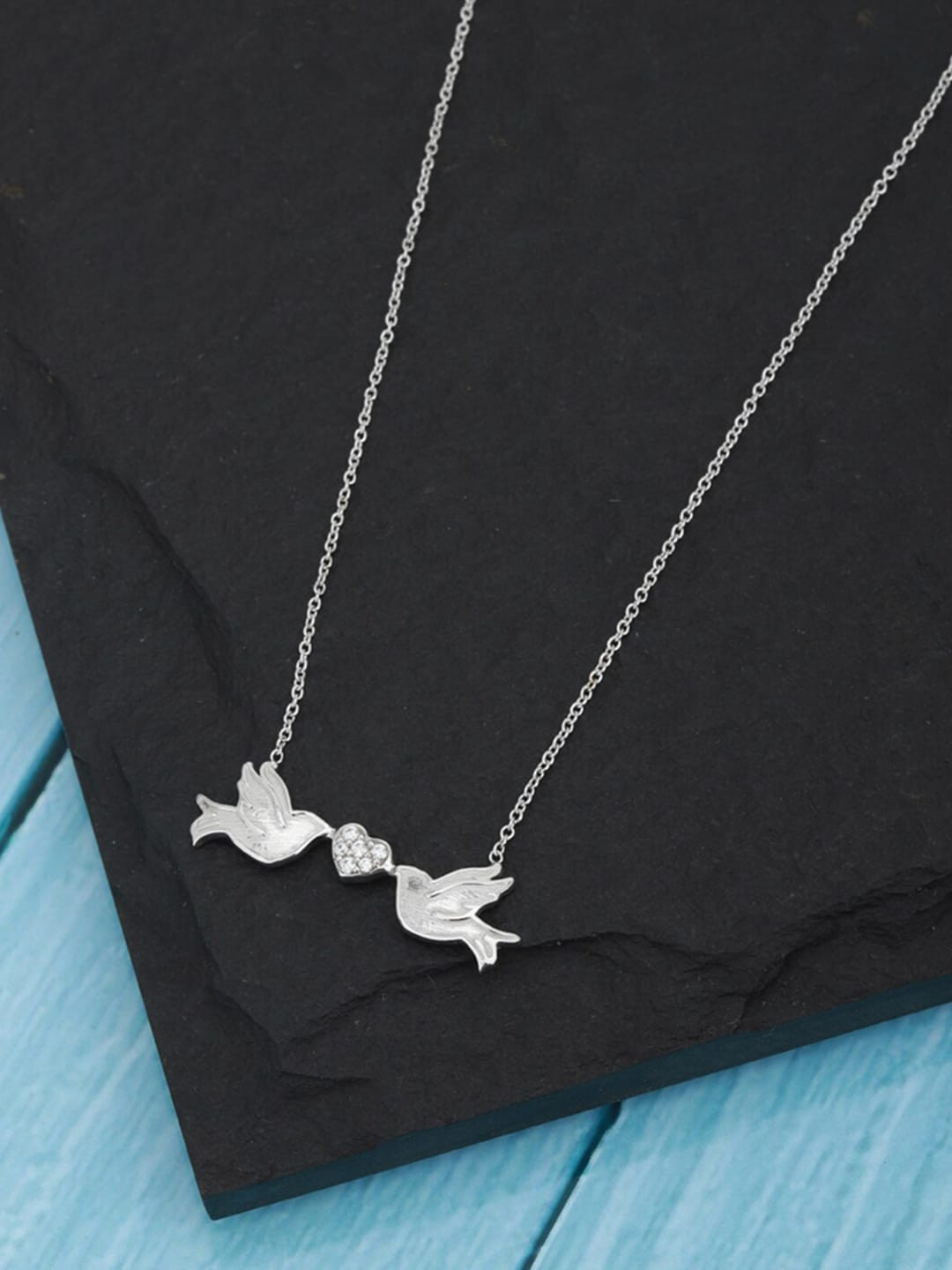 

VANBELLE 925 Sterling Silver Rhodium-Plated Chain