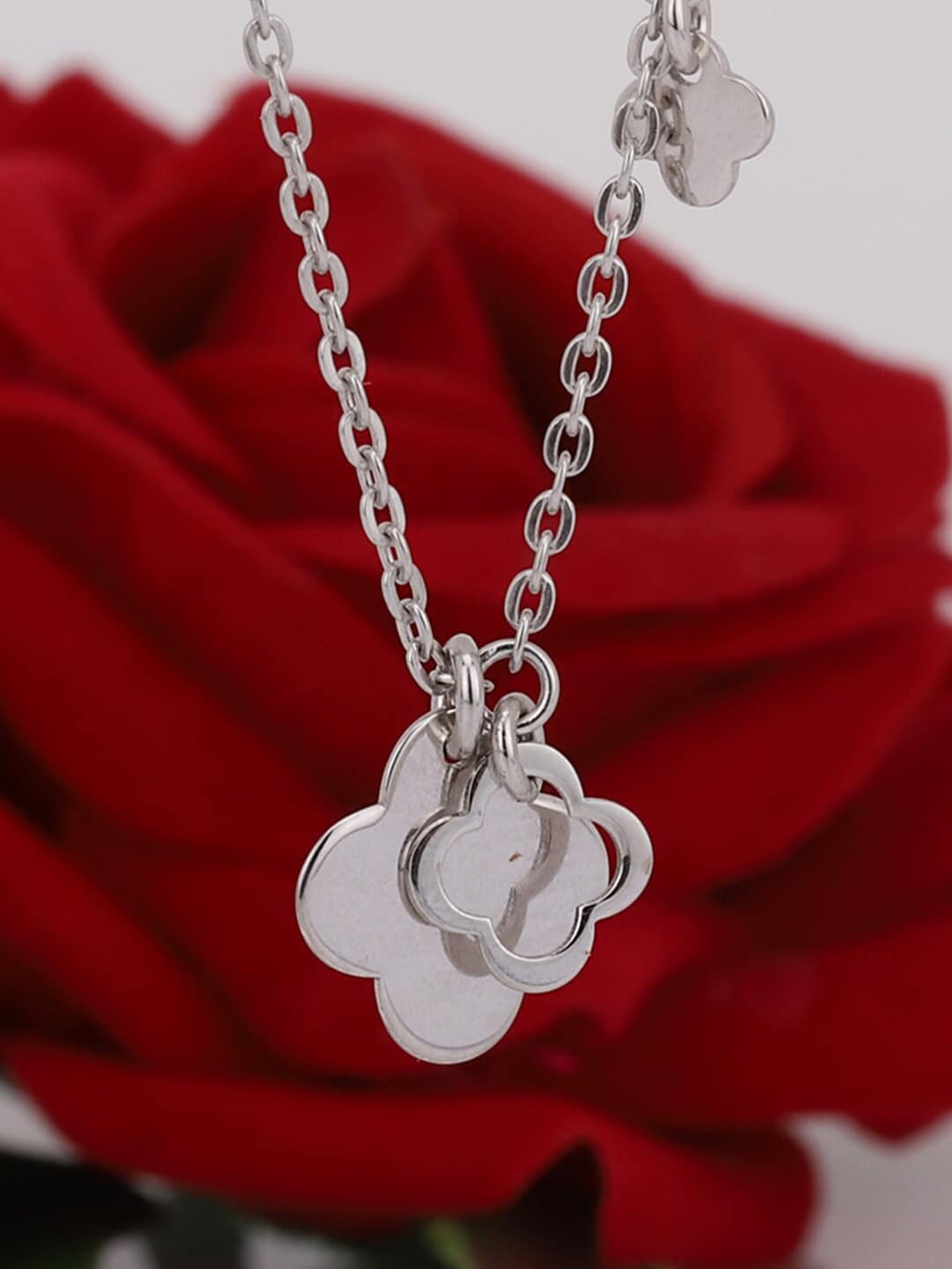 

VANBELLE 925 Sterling Silver Rhodium-Plated Necklace
