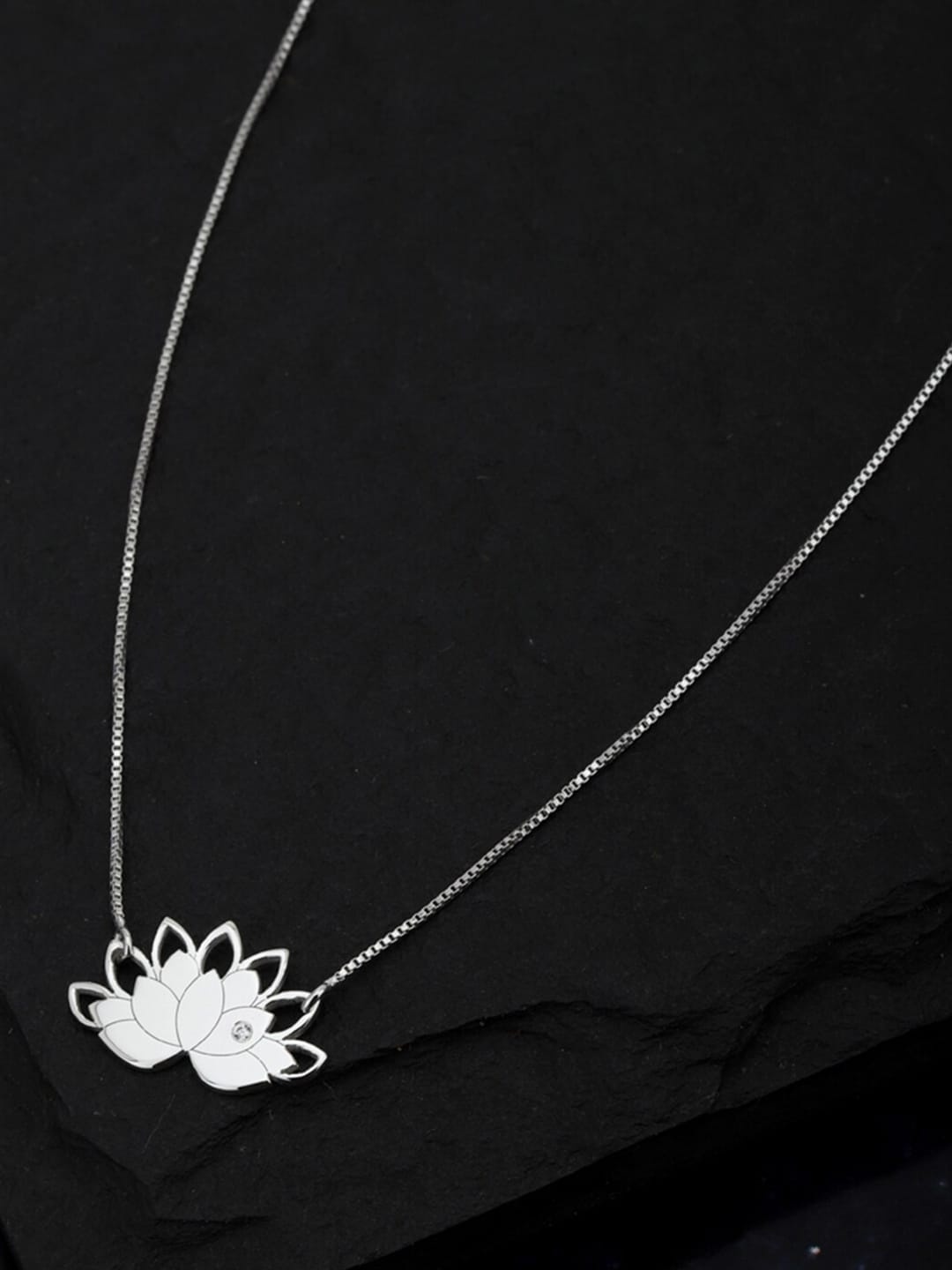 

VANBELLE 925 Sterling Silver Rhodium-Plated Necklace